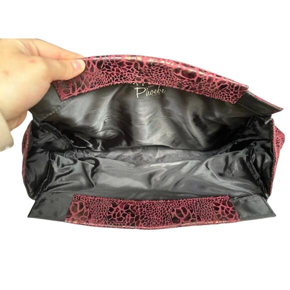 Miche Bag Phoebe Shell January 2011 Faux Leather Metallic Red Reptile Print - Picture 5 of 7